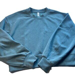 Lululemon Softstreme Perfectly Oversized Crop Green Long Sleeve Pullover Size 2